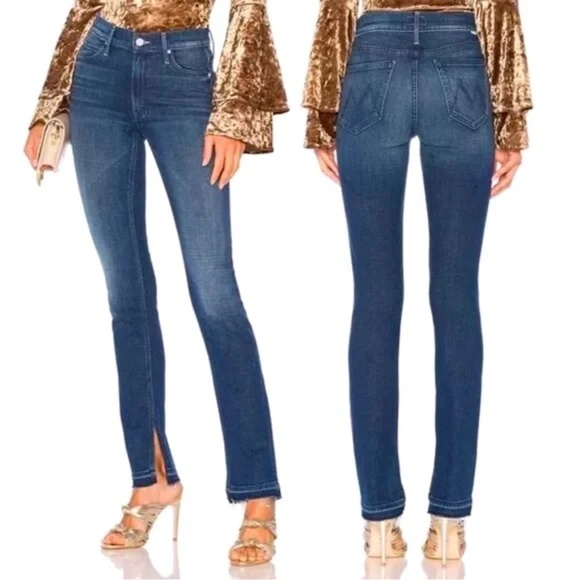 MOTHER Denim The Rascal Slit Undone Hem in Goin' For Gold - 27 - Picture 1 of 1